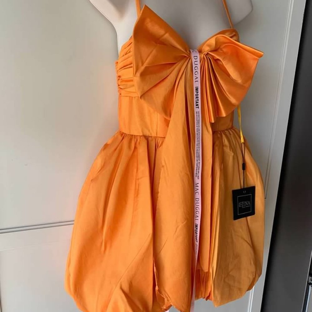 Mac Duggal Women's Spaghetti Strap Balloon Style Mini Dress- NWT-SZ 0 -12 - Picture 5 of 7